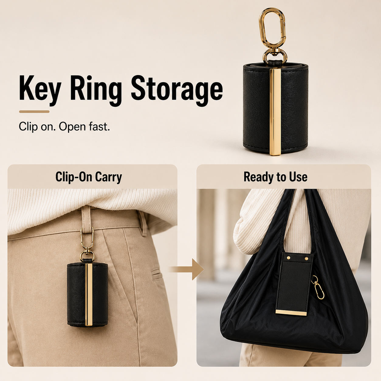 Foldable Keychain Storage Tote Bag