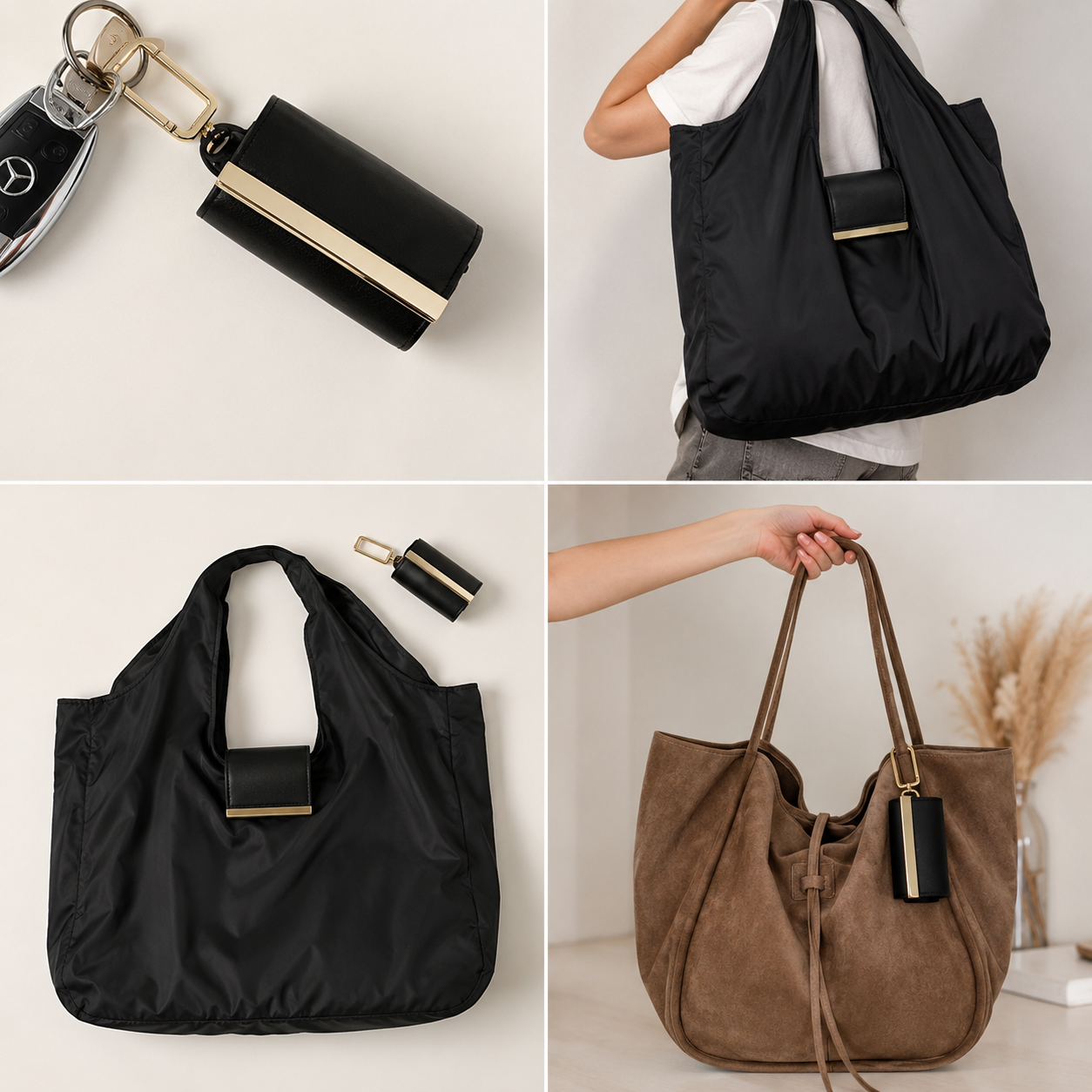 Foldable Keychain Storage Tote Bag