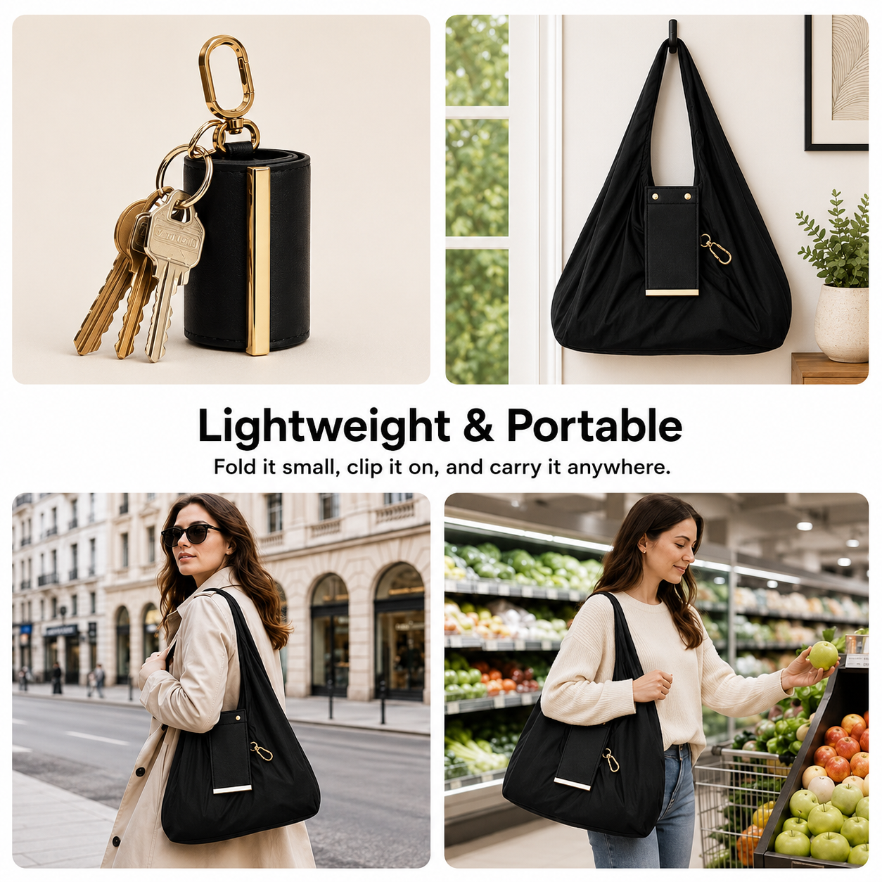 Foldable Keychain Storage Tote Bag