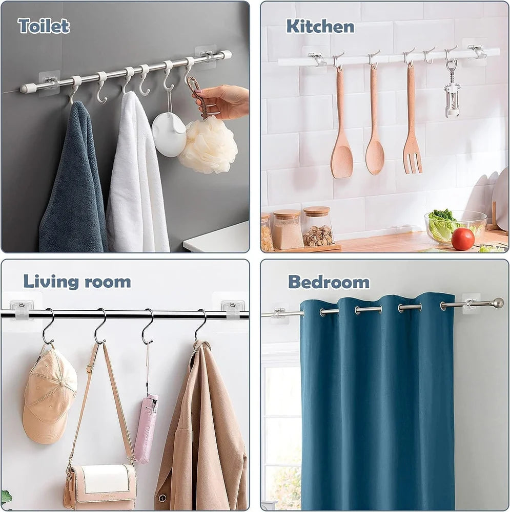 Drill-Free Curtain & Towel Rod Holder