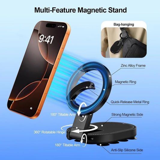 3 in 1 Magnetic Rotatable Vacuum Phone Mount